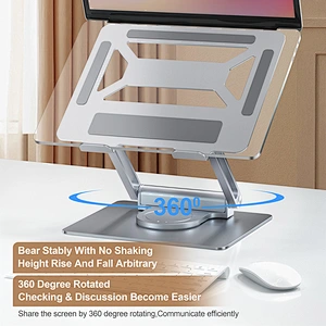 360 Degree Rotatable Adjustable Laptop Stand With USB Type C Docking Station